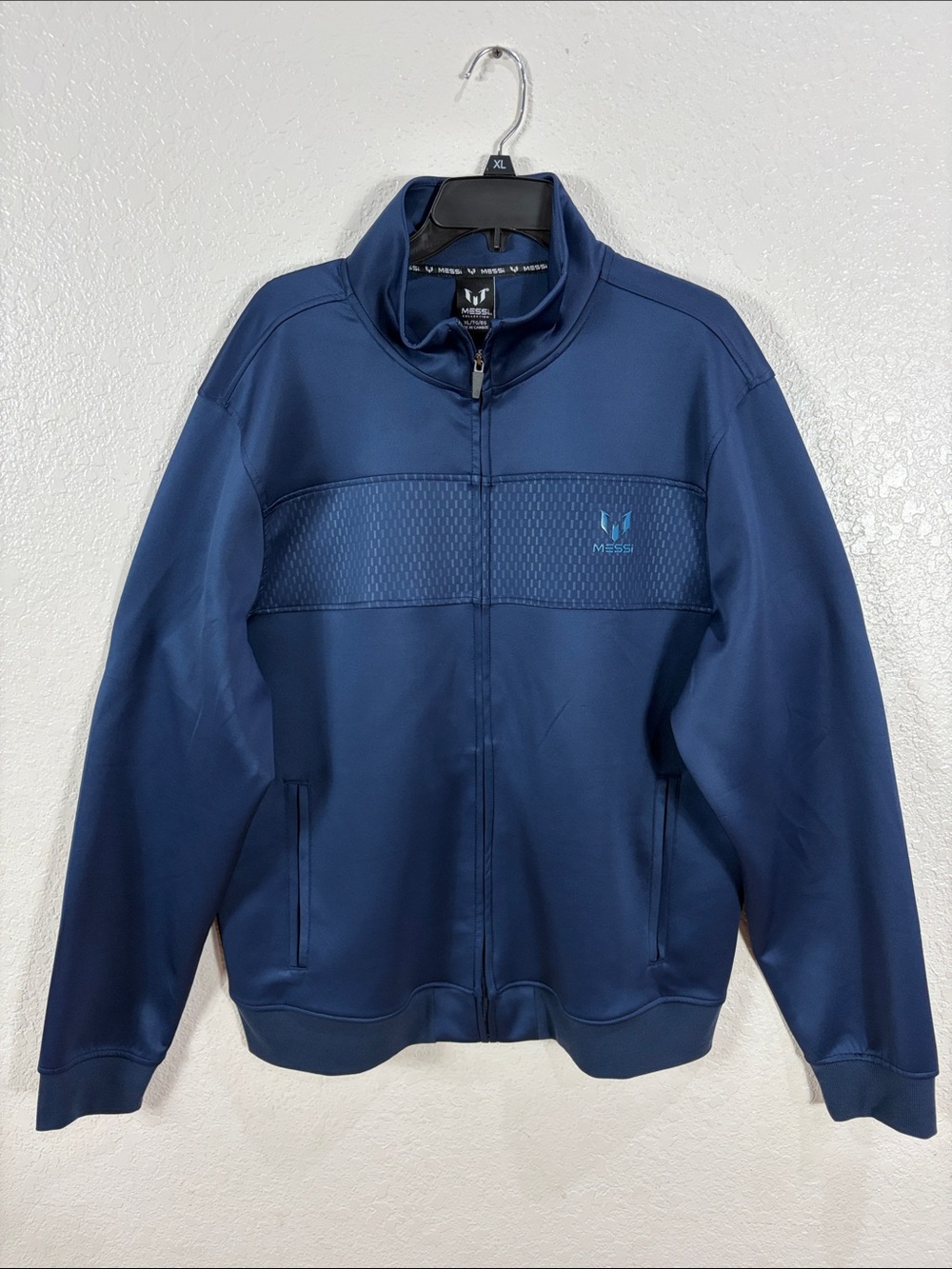 Messi Collection,Size XL,Men's Navy Full-Zip Track Jacket